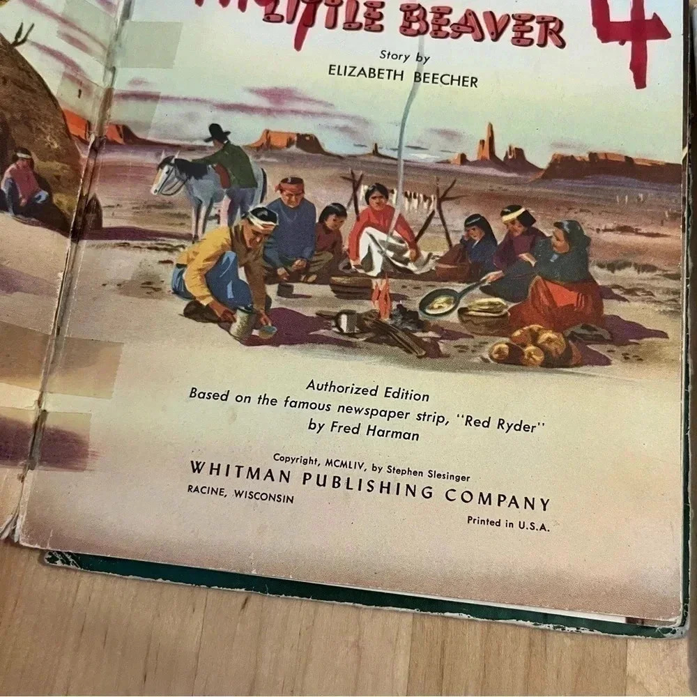 2 Vintage Whitman Tell-a-Tale Books The Animals Train Ride LITTLE BEAVER 1953/54 - Picture 2 of 7